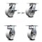 Service Caster 6 Inch Semi Steel Caster Brakes/Swivel Locks and 2 Rigid, 2PK SCC-35S620-SSB-SLB-BSL-2-R-2 - alternate 1